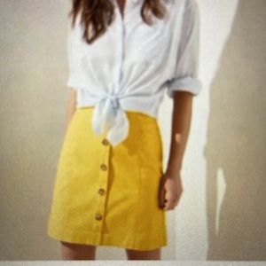 Ann Taylor Loft Yellow Pencil Skirt